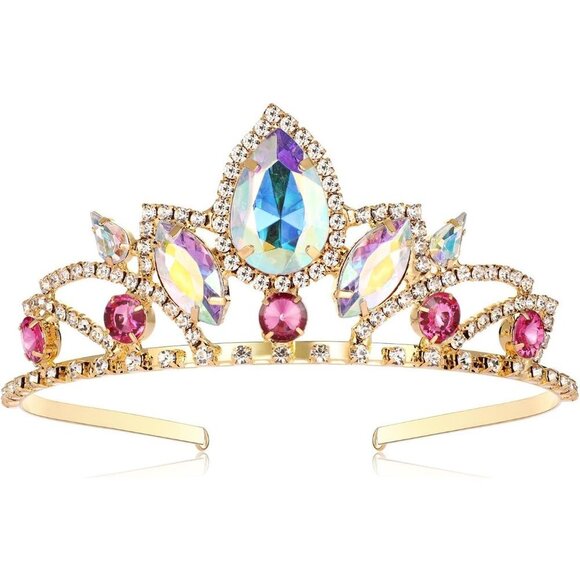 Rapunzel Crown Tiara Alloy Rhinestone Party Headband for Costume